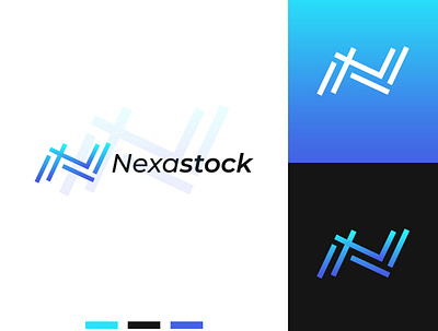 N letter logo for a fintech company called Nexastock. app logo commerce finance financial logo fintech gradient logo logo logo design logodesign minimal logo minimalist logo modern logo n n letter logo n logo n logo design n monogram timeless logo x x logo