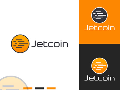 Cryptocurrency logo design for a crypto coin called Jetcoin.