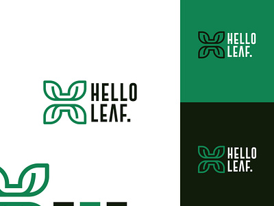 H leaf logo for a natural brand called Thrive