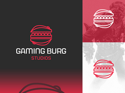 Gaming burger logo design.