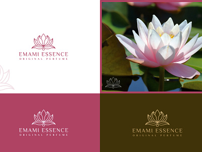 Lotus flower logo design for Emami Essence