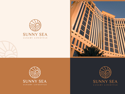 Sun and Sea logo for a Hotel called Sunny Sea