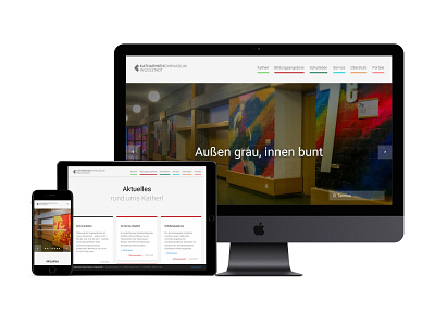 Katharinen-Gymnasium Ingolstadt concept school screendesign website