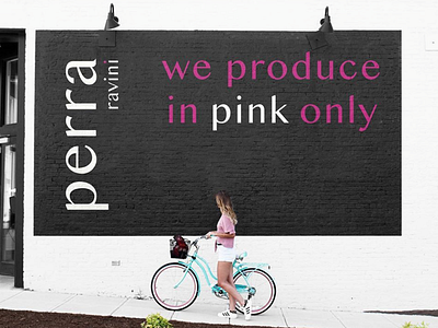 Perra Ravini Billboard brand branding ci clothing corporate identity corporateidentity graphicdesign luxurious marketing perra pink ravini sales