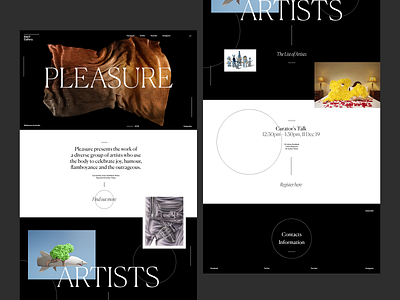 Pleasure Exhibition design minimal typography web web design website