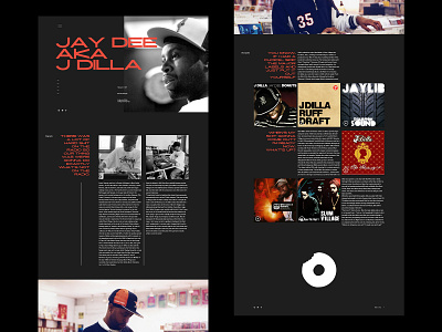 Fan site for J Dilla design melbourne minimal typogaphy typography ui web design website
