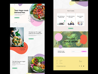 Vegan Food Delivery design melbourne minimal typography web web design website