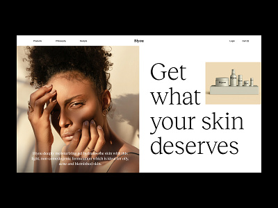 Biyou Cosmetic design minimal typography web web design website