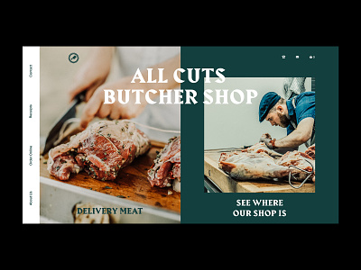 Butcher Shop Website (Design Concept) branding design typography ui web web design website