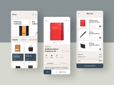 Stationary Store App (Design Concept)