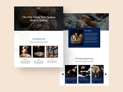 Bakery Shop Website (Design Concept) design minimal typography ui web design