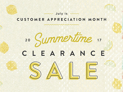 Summertime Clearance advertising campaign design ecommerce promotion sale summer typography