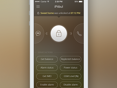 GSM Alarm System Concept app clean concept design gsm ios ios 7 iphone mobile security ui