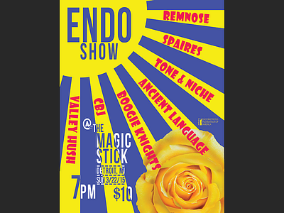 8x11 Flyer for Show in Detroit 8x11 bebas neue detroit flyer rose showcard gothic regular