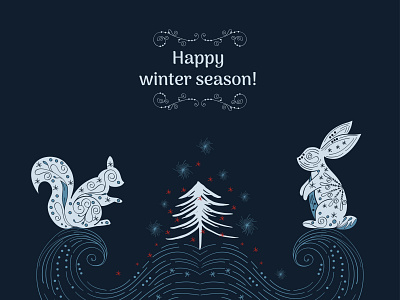Winter Collection, Christmas vector clipart Collection abstract animal illustration blue christmas card christmas tree clipart design illustration print design vector winter forest winter is coming winter wonderland