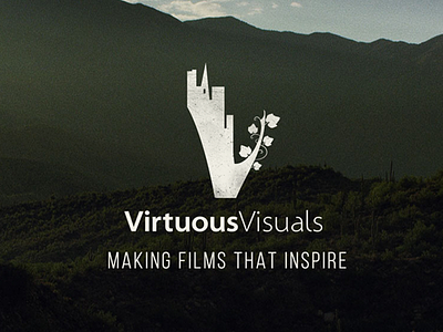 Virtuous Visuals Logo city logo nature vines vision