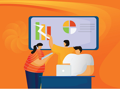 Team Work Flat Illustration