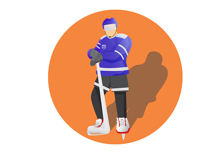 Hockey Flat Illustration design flat flatillustration illustration illustrator vector