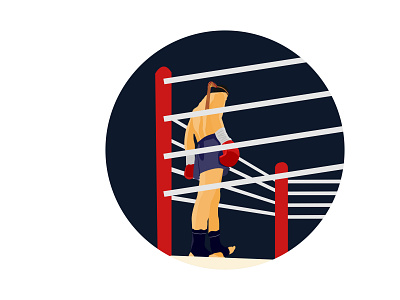 Muay Thai Flat Illustration design flat flatillustration illustration vector