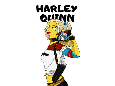 Harley Quinn Yellow Character character funart illustration yellow