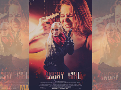 Angry Girl - Movie Poster Design angry girl movie poster design angry girl movie poster design creative design design movie poster photoshop photoshop art photoshop manipulation