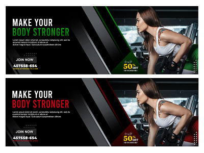 GYM Banner Design ads branding cover design creative design design design banner gym banner design poster design