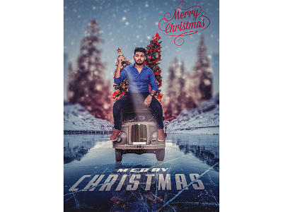 Merry Christmas Poster Design branding creative design design merrychristmas movie poster photoshop photoshop art photoshop manipulation