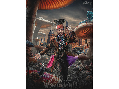 Alice In The Wonderland | Movie Poster Design creative design creative design design movie poster photoshop photoshop art photoshop manipulation