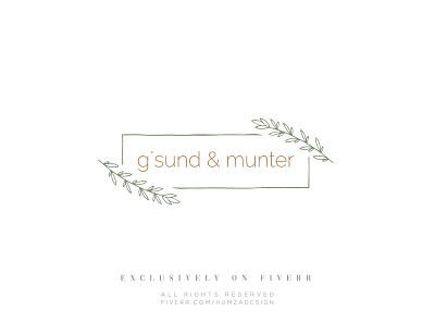 g sund munter botanical logo branding design feminine logo flat hand drawn hand drawn logo herbal illustrator logo minimal modern typography vector