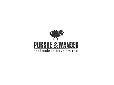 Pursue & Wander branding design flat icon illustration illustrator logo minimal ux vector