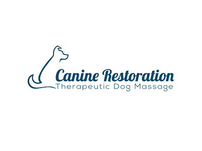 Canine Restoration branding design flat icon illustrator logo minimal modern ux vector