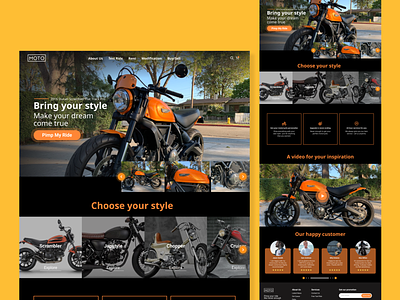 Daily UI 003 - Landing Page Motor Custom Shop daily ui daily ui 004 daily ui challenge design homepage homepage design landing page modification motor custom motorcycle rider riders ui user experience user interface ux web shop website website design