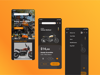 Daily UI 012 - E-Commerce Shop 100 daily ui daily ui daily ui 12 design e commerce shop ecommerce landing page mobile design motor motorbike shop motorcycle shop shop online ui ui design user experience user interface ux ux design