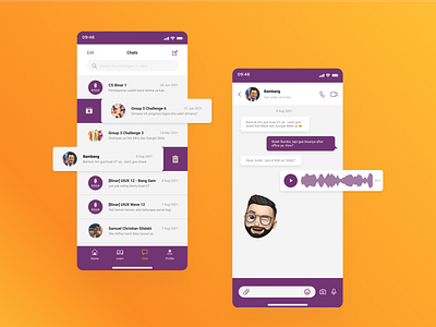 Daily UI 013 - Direct Messaging 100 daily ui challenge chat chat feature chatting daily ui daily ui challenge direct message direct messaging dm message messager mobile app ui ui designer user experience user interface ux ux designer voice note