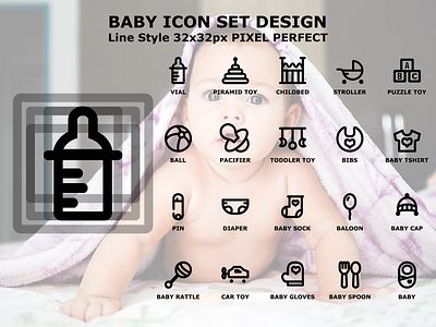 dribbble baby cute design icon icon design icon set iconography icons illustration line logo outline simple simple icon simple icons ui ux vector web web design