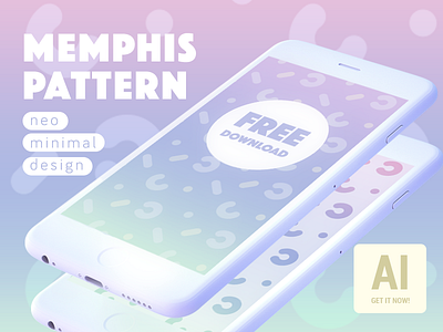 FREE Neo memphis minimal pattern ai download free freebie illustrator memphis minimal neo pattern