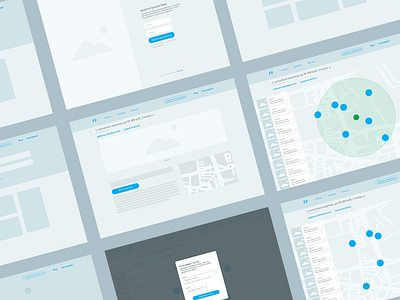 Wireframes for real estate search service