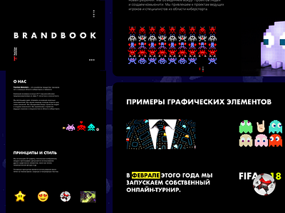 Brandbook for TM cybersport kitsch pixel pixelart
