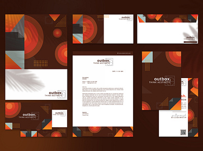 Outbox - Stationery Brand Of Creative adv agency branding business dark design design creative id card illustration logo portfolio promotion social media stationery