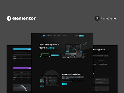 Axcorp - Trading & Investment Company Elementor Pro Full Site Te