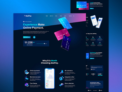 DeePay - Card Payment & Online Banking Elementor Template Kit ui ux website wordpress template