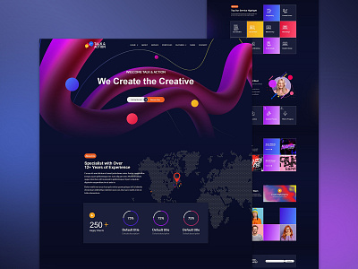 Talk & Action - Colorful Digital Agency Elementor Template Kit