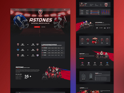 Astones - American Football Team & Sports Elementor Template Kit team ui ux website