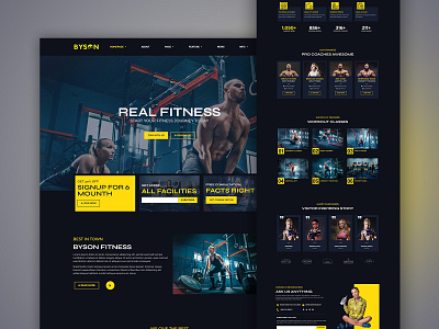 Byson - Fitness & Gym Elementor Template Kit agency branding design elementor fitness gym gym web healthcare martial arts promotion ui ux website wordpress yoga