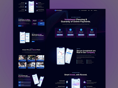 Roverst - Online Investment & Company Elementor Template Kit accounting app branding company crypto elementor finance financial investment investor loan payment saas stock market ui ux web design website wordpress