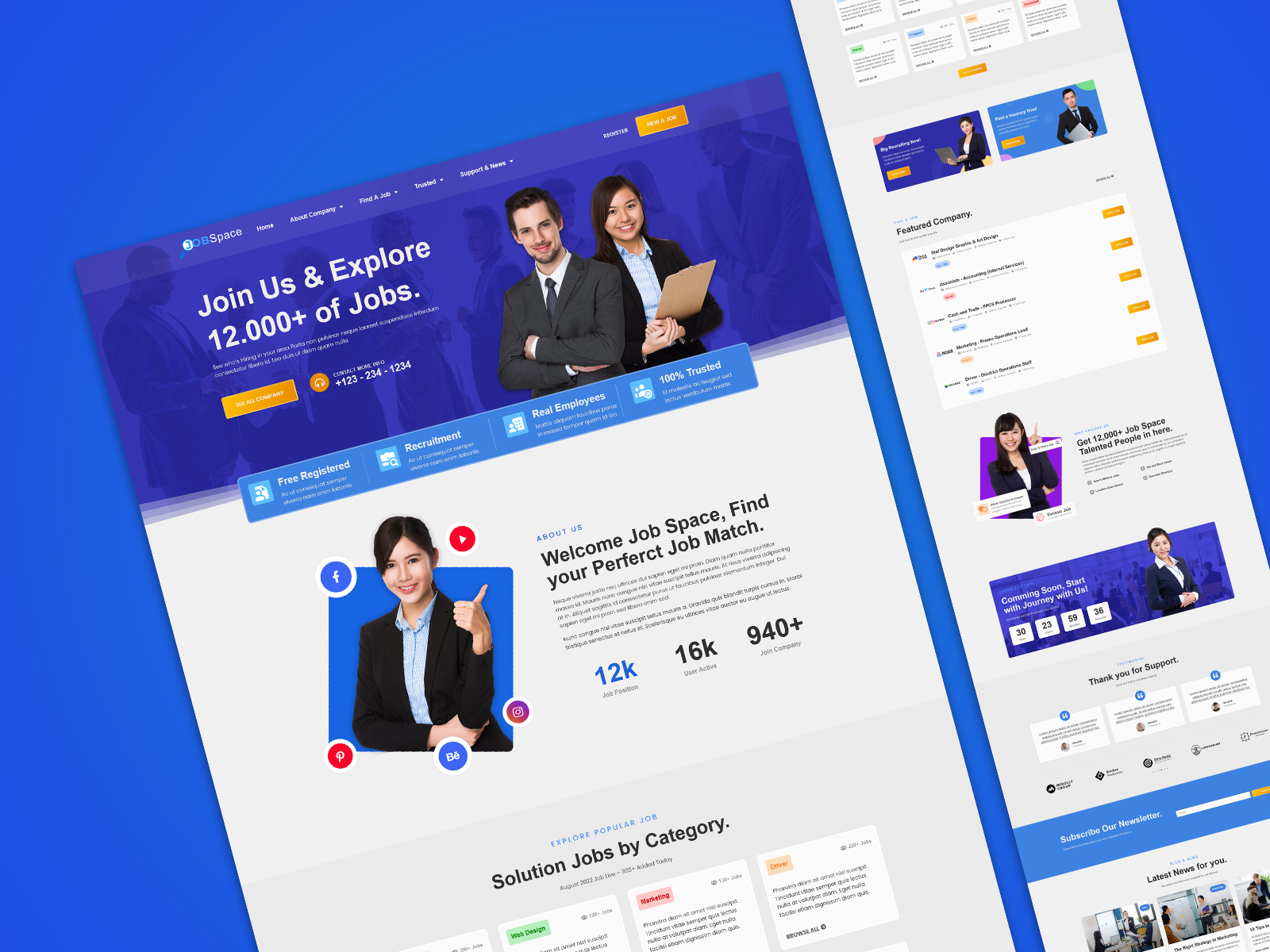 Job Space Job Board & Recruitment Elementor Template Kit by Hendrik