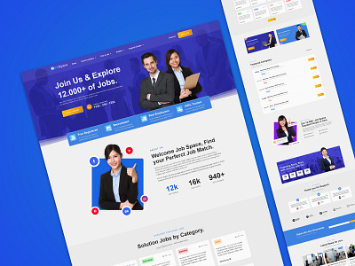 Job Space - Job Board & Recruitment Elementor Template Kit agency branding business web career company elementor job board job list job search recruitment ui ux vacancy website wordpress