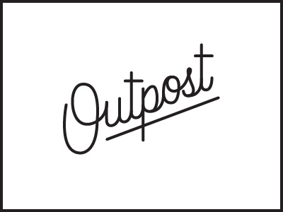 Outpost branding coffee lettering logo outpost script type typography