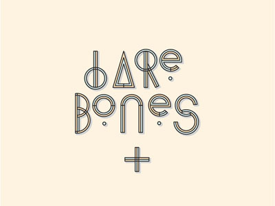 Bare Bones bones geometric illustration pastel type typography
