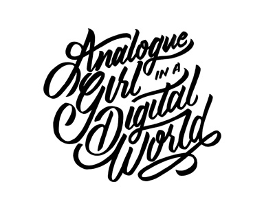 Analogue Girl brush hand lettering lettering script type typography